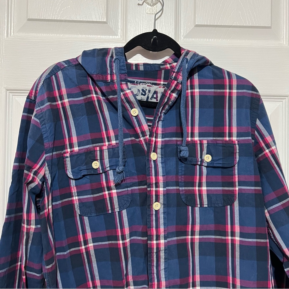 🖤 FREE 🖤 Aeropostale - Men’s Button Up Plaid Shirt - Picture 2 of 8